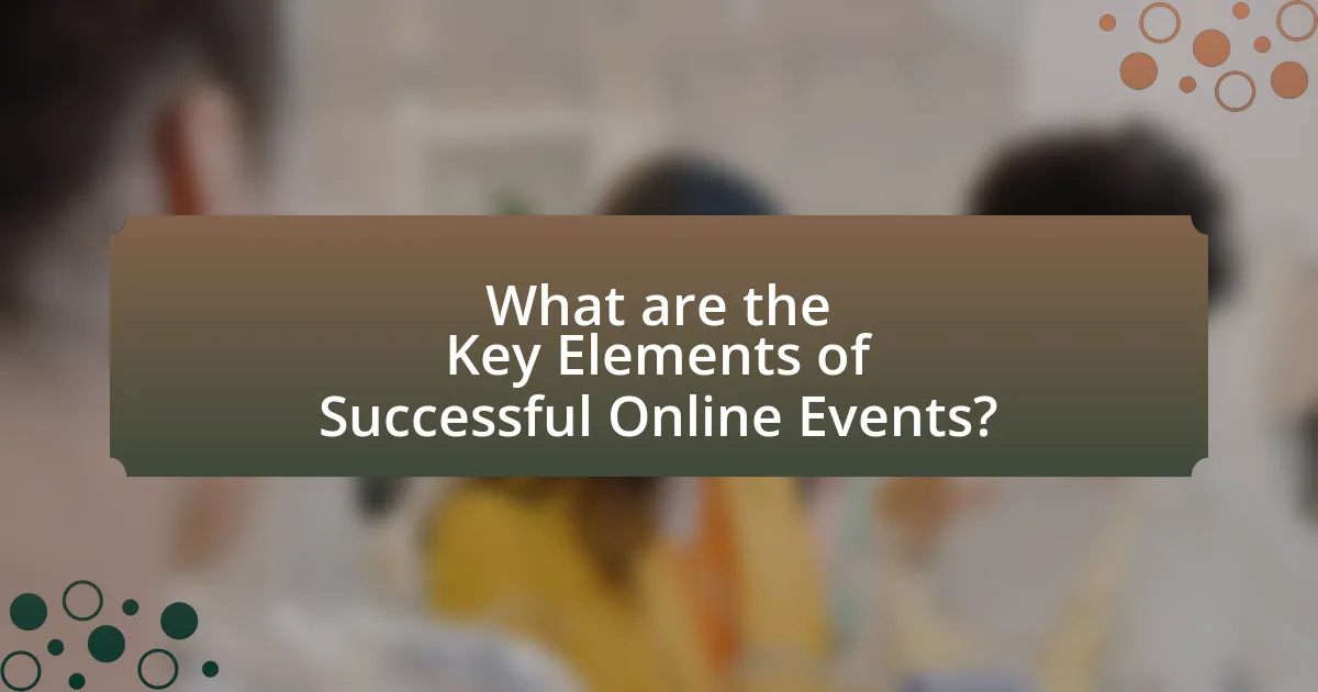 What are the Key Elements of Successful Online Events?