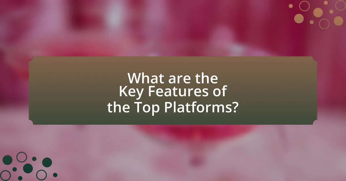 What are the Key Features of the Top Platforms?