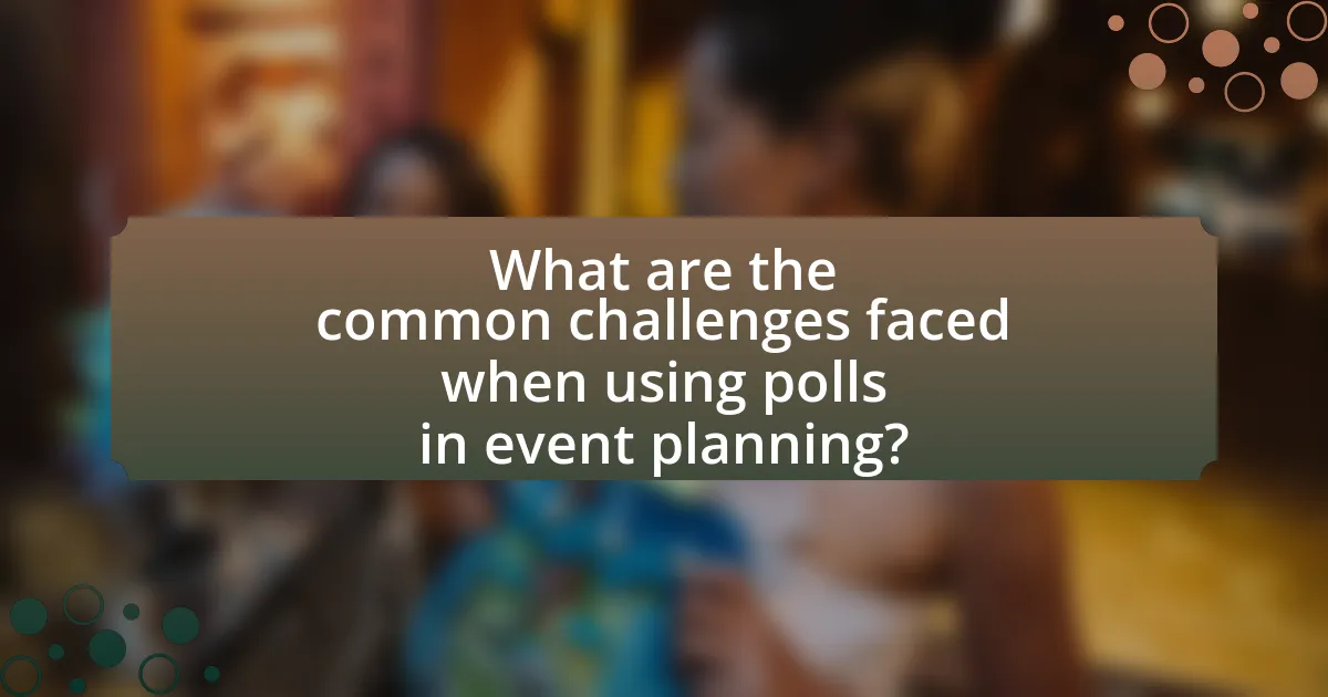 What are the common challenges faced when using polls in event planning?