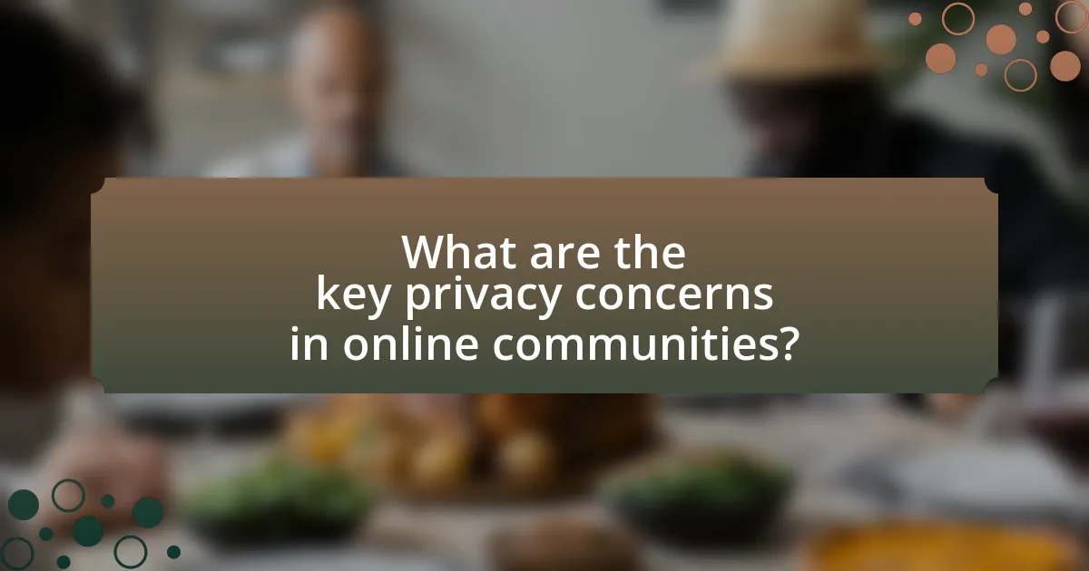 What are the key privacy concerns in online communities?